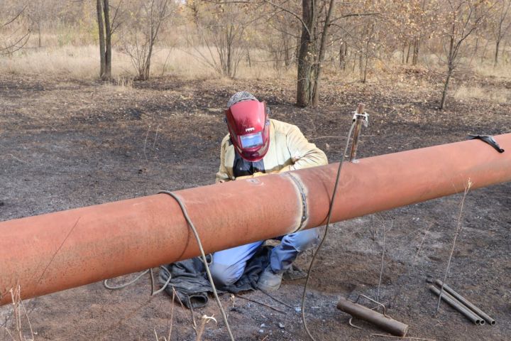«Луганскгаз» завершил ремонт газопровода, поврежденного при ударе ВСУ в Лутугинском районе