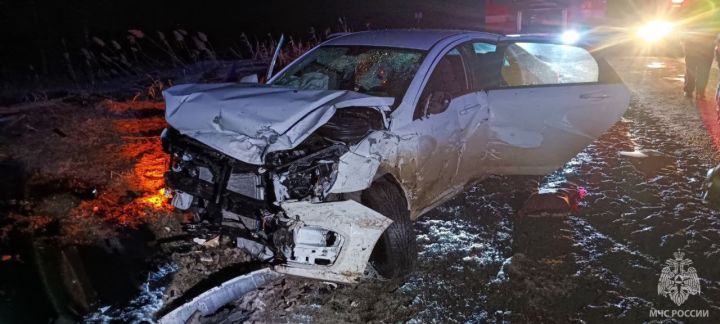 На мосту в ЛНР лоб в лоб столкнулись два авто: пассажиры одного из них оказались зажаты в груде металла