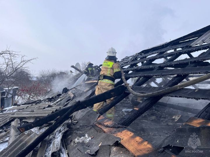 В Луганске 13 пожарных отстояли от огня жилые дома