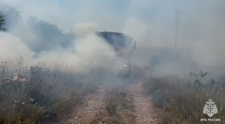 Спасатели МЧС ликвидировали крупный пожар в ЛНР