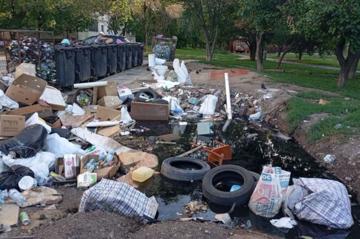 Горы мусора у домов: луганчане показали огромную свалку на одном из кварталов города 