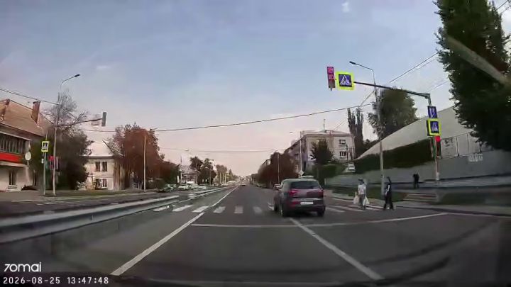 Чуть не закончилось трагедией: в Луганске водитель пронёсся на красный и едва не сбил людей 