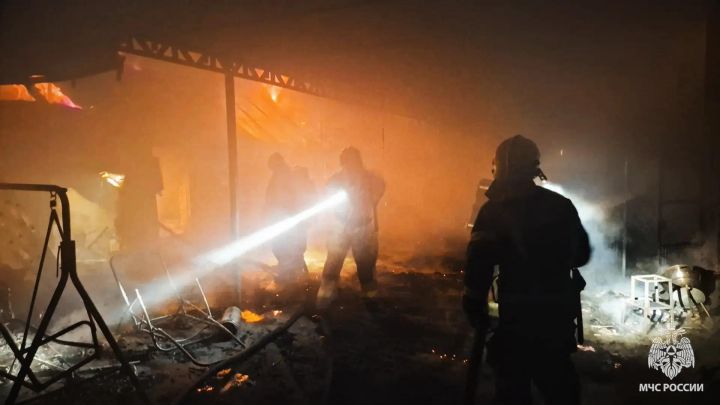 Крупный пожар произошёл в Луганске: огонь уничтожил постройки, гараж и две машины
