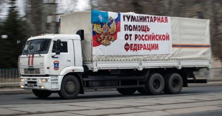 Юбилейный гумконвой РФ доставил в Луганск продукты и стройматериалы
