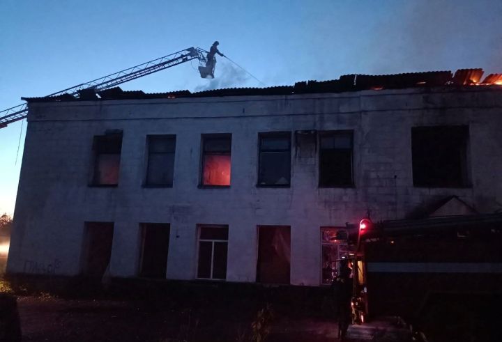 В Брянке горело заброшенное здание